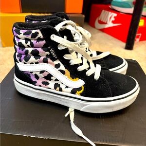 Size 13 kids Hightop Animal Print Vans